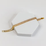 Lustre Gold Tennis Chain Bracelet