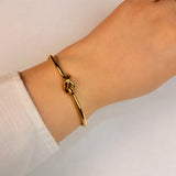 Sleek Knot Cuff Bracelet