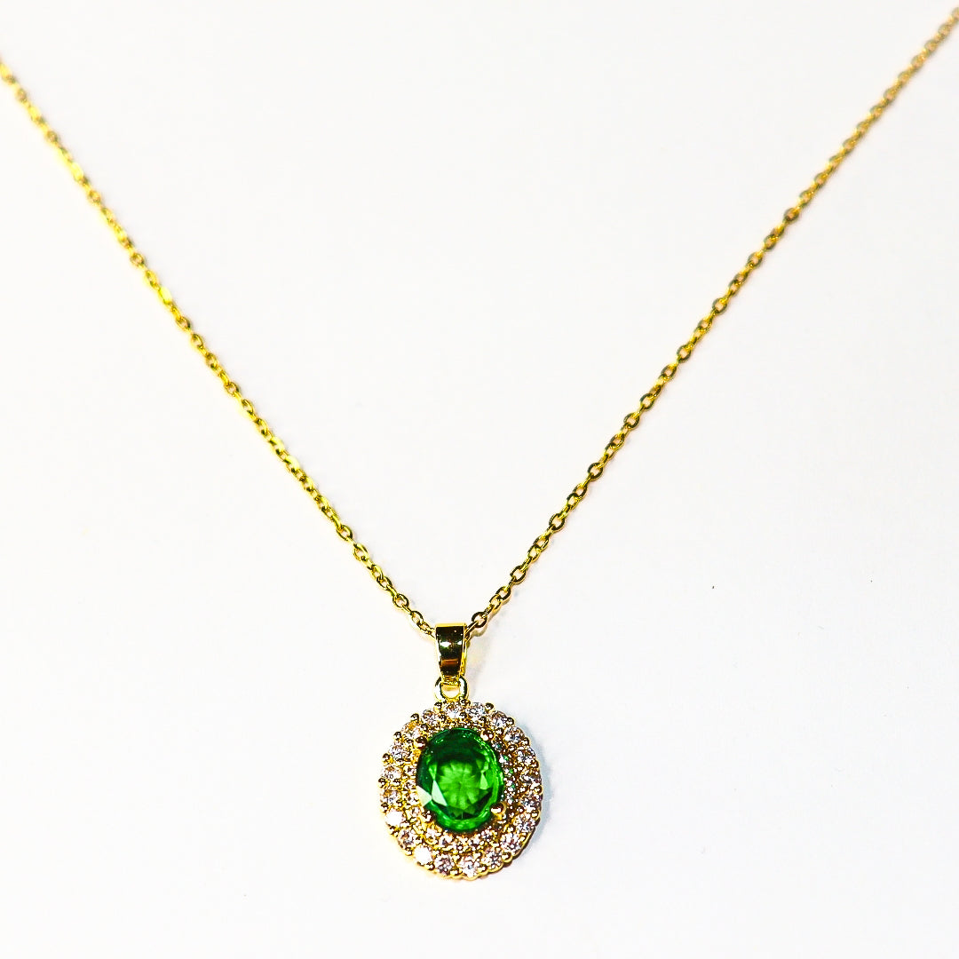 Emerald Zircon Necklace