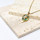 Green flower Necklace