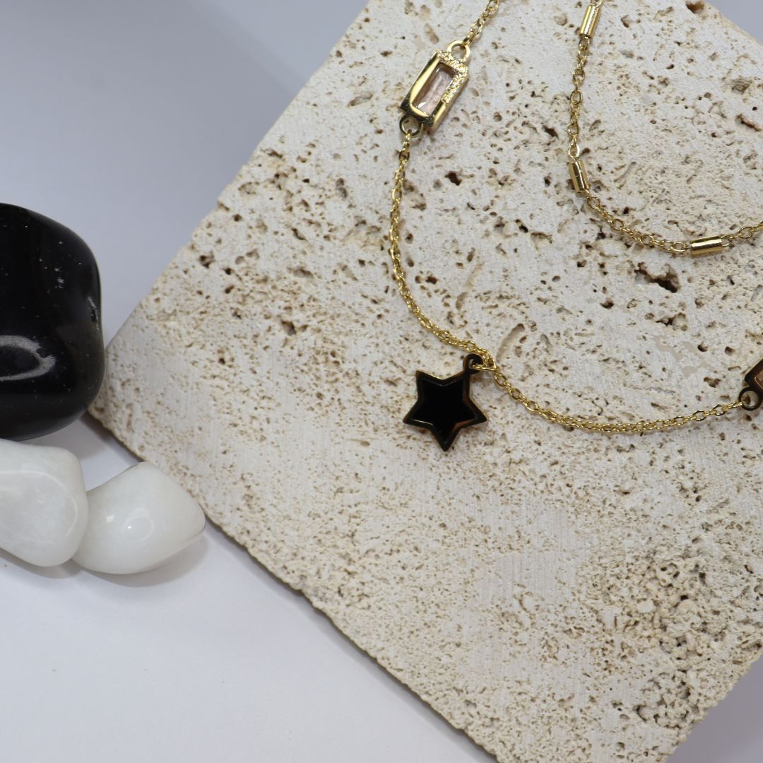 Double Chain Star Necklace - Adorn-iq