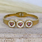 Mother pearl Heart Stone Bracelet - Adorn-iq