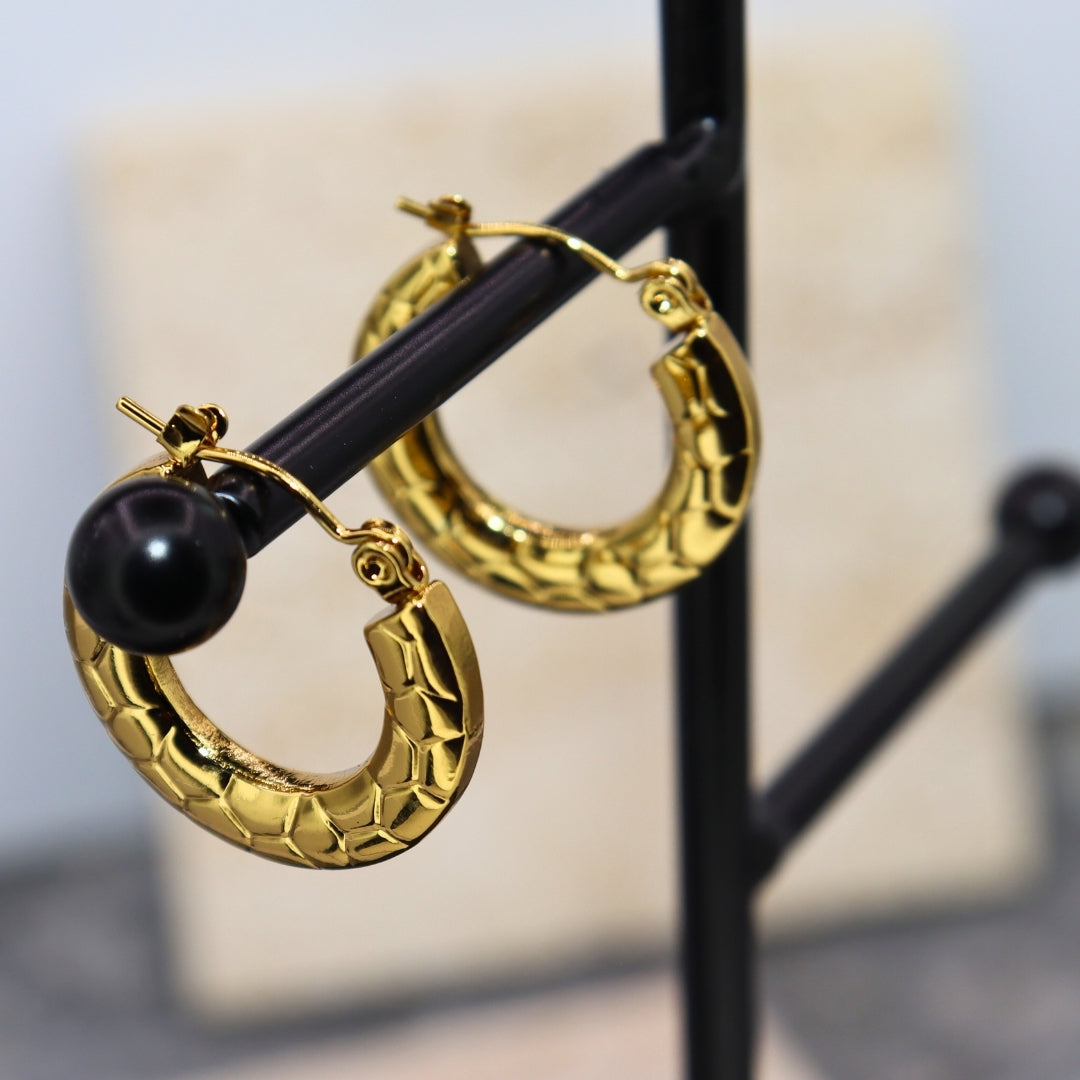 Textured Hoops - Adorn-iq