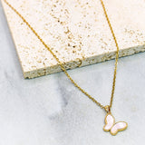 Mother pearl Butterfly Necklace