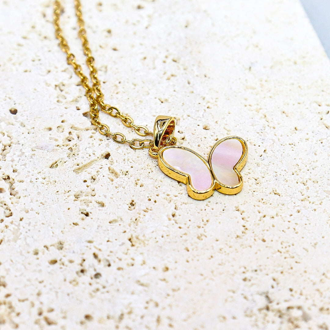 Mother pearl Butterfly Necklace