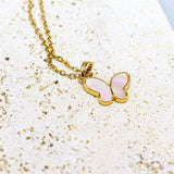 Mother pearl Butterfly Necklace