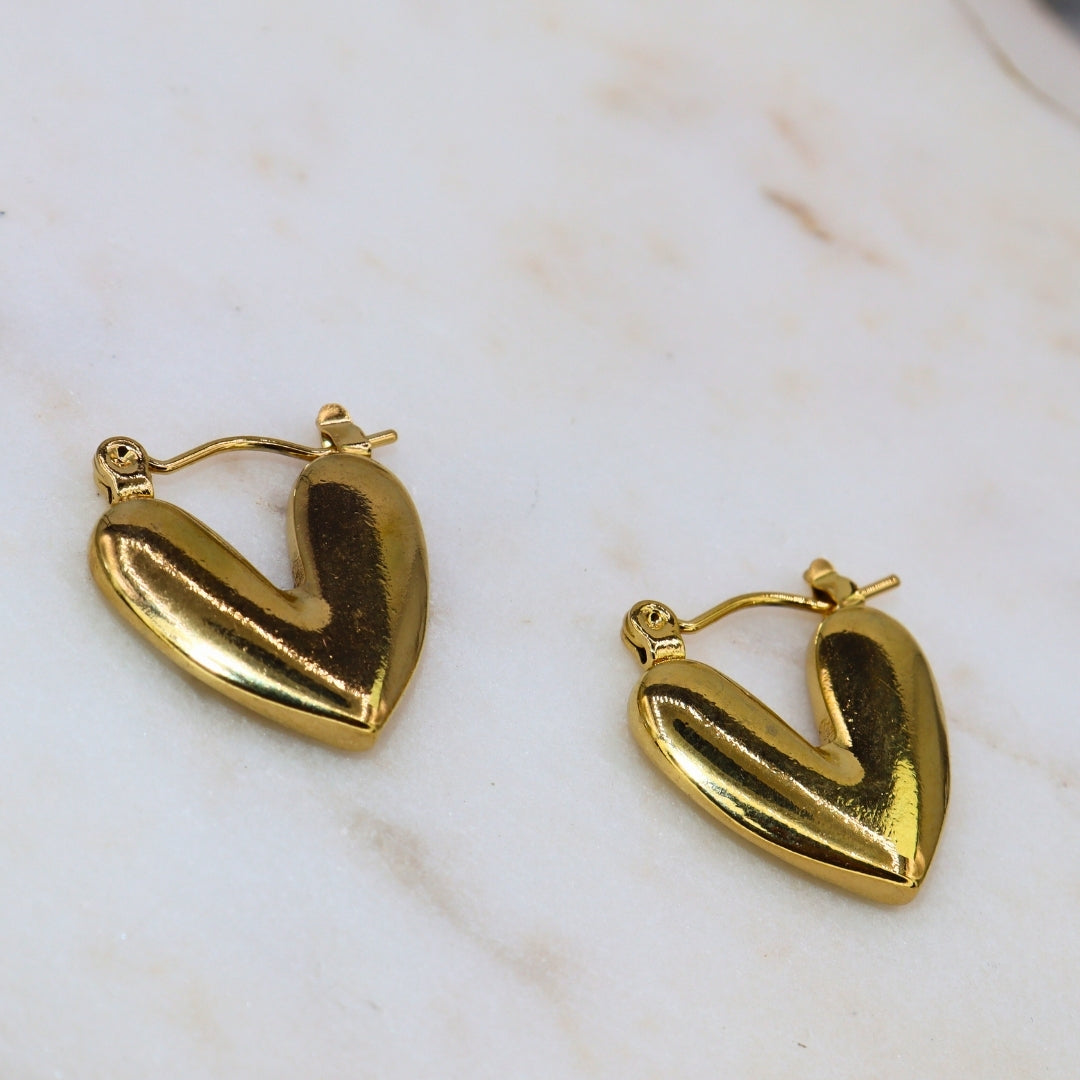 Mini Heart Hoops - Adorn-iq