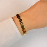 Golden Blossom Bangle Bracelet
