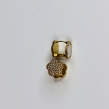 Reversible Gold Clover Earrings - Adorn-iq