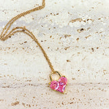 Royal Pink Heart Necklace