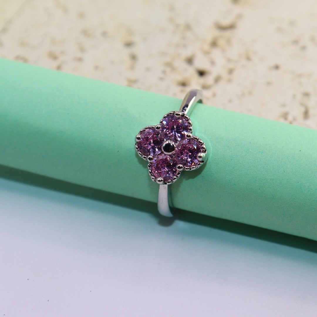 Pink Flower Ring - Adorn-iq