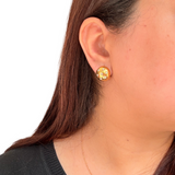 Star Glazed Ball Earrings