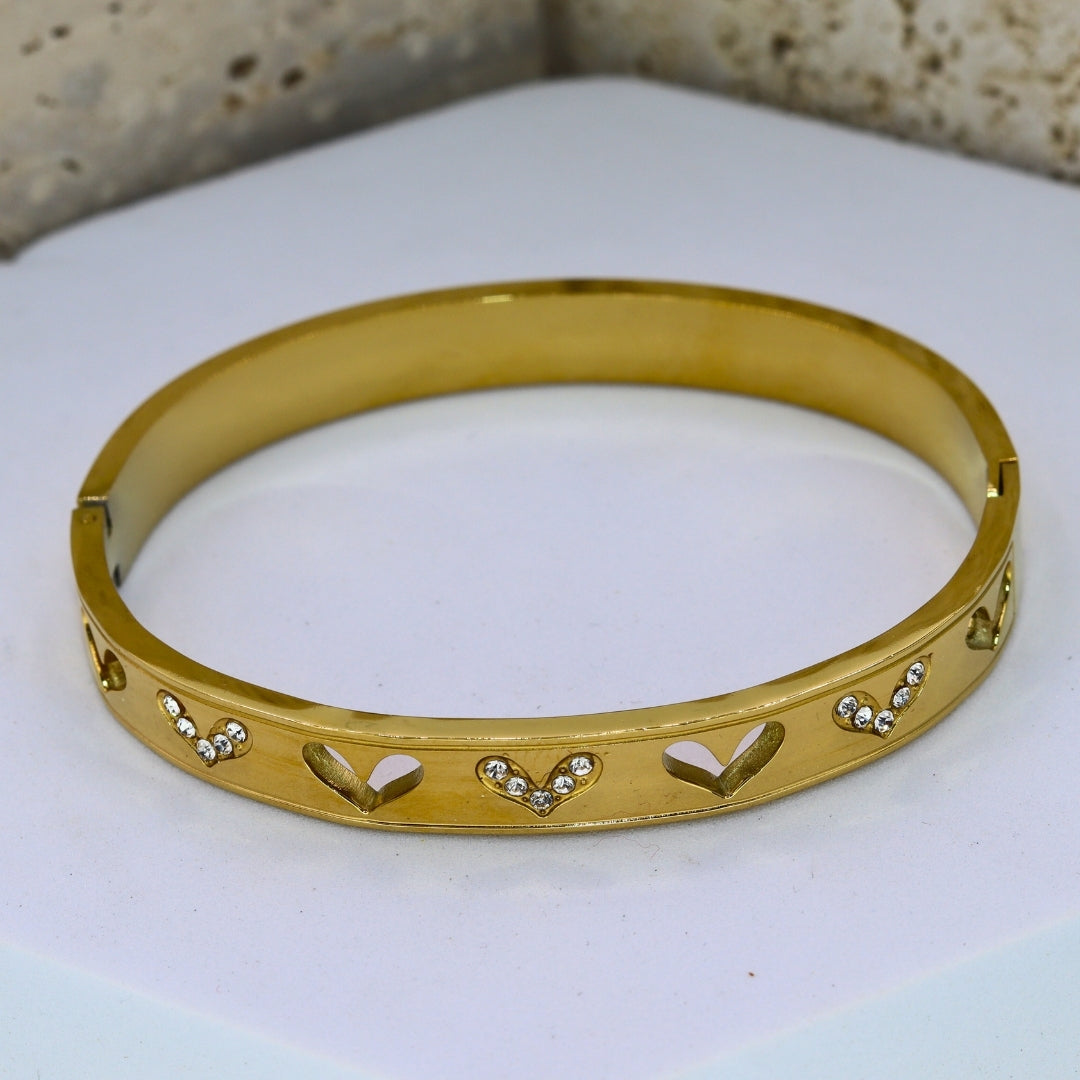Alter Heart Bangle Bracelet - Adorn-iq