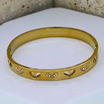 Alter Heart Bangle Bracelet - Adorn-iq