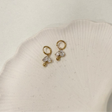 Petal Charm Hoops