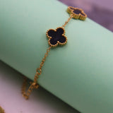 Black Clover Chain Bracelet - Adorn-iq