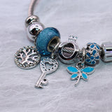 Blue Butterfly Charm Bracelet - Adorn-iq