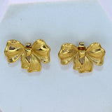 Bow Foil Stud Earrings - Adorn-iq