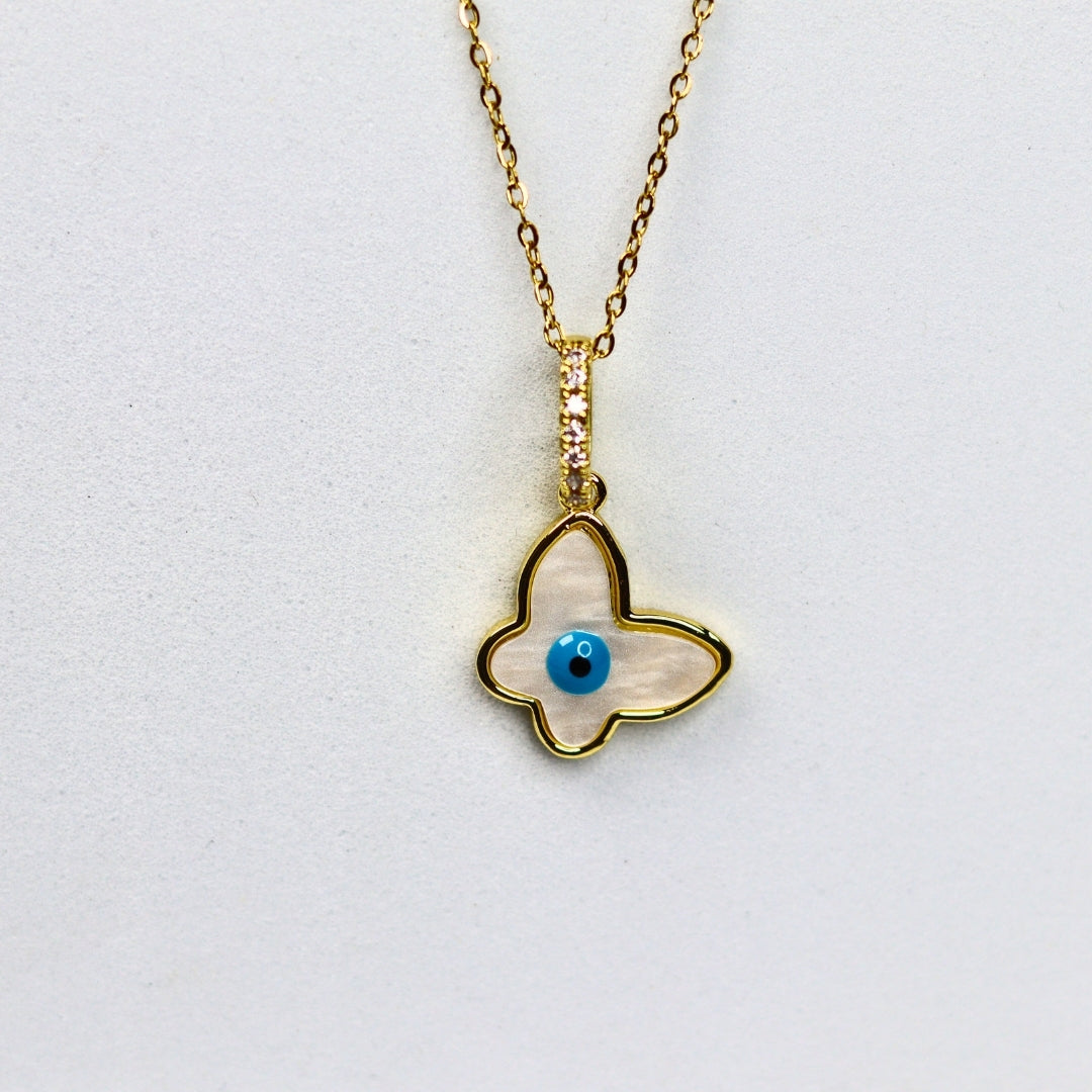 Butterfly Nazar Necklace - Adorn-iq