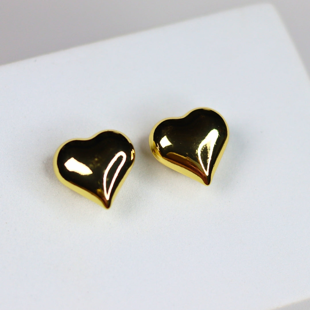 Chubby Heart Earrings - Adorn-iq