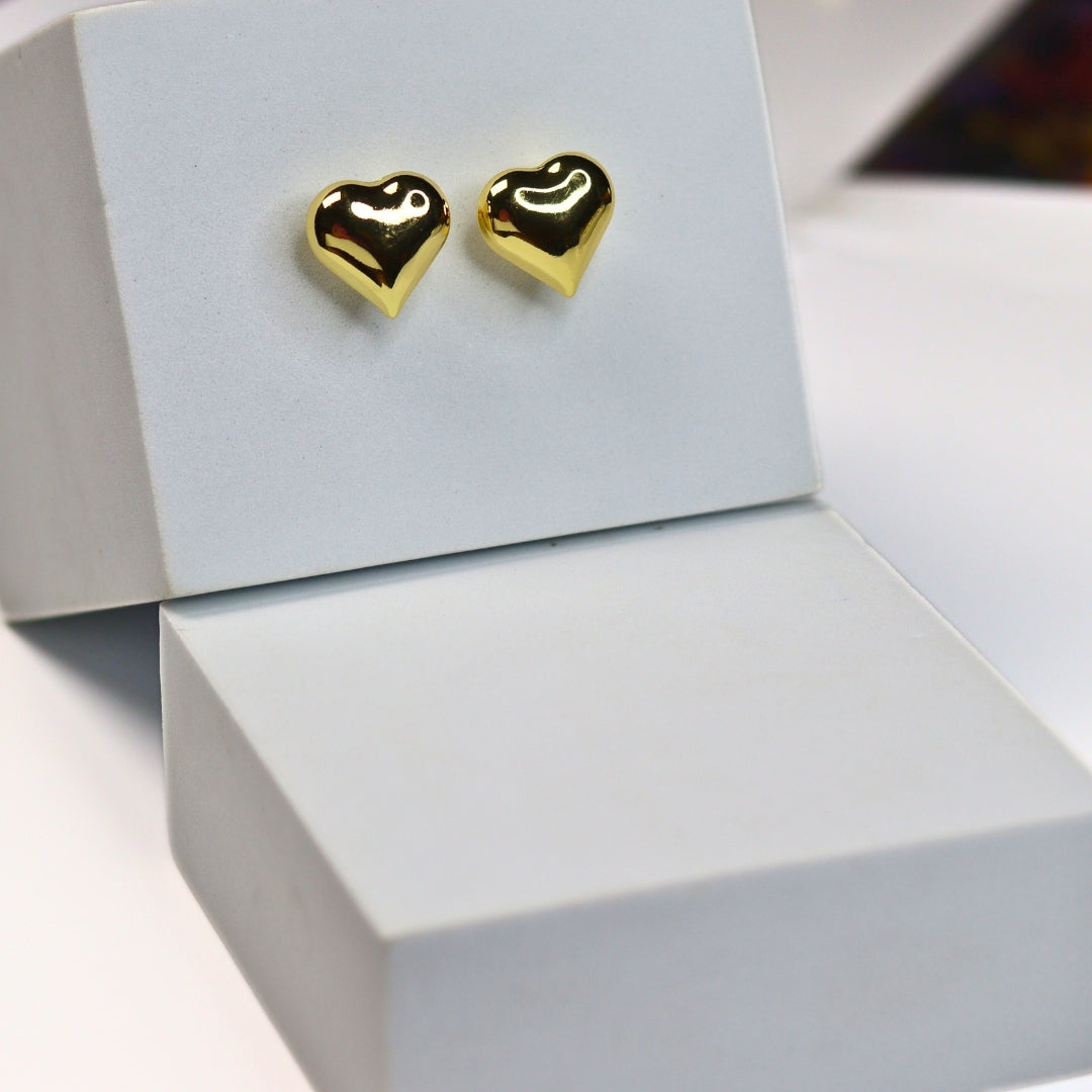 Chubby Heart Earrings - Adorn-iq