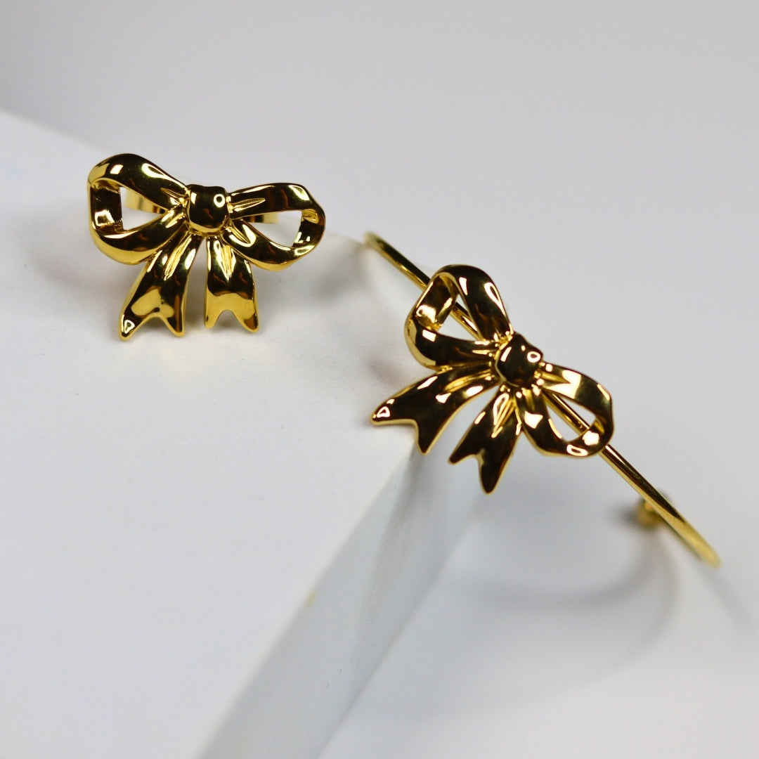 Chunky Bow Cuff Combo Set - Adorn-iq