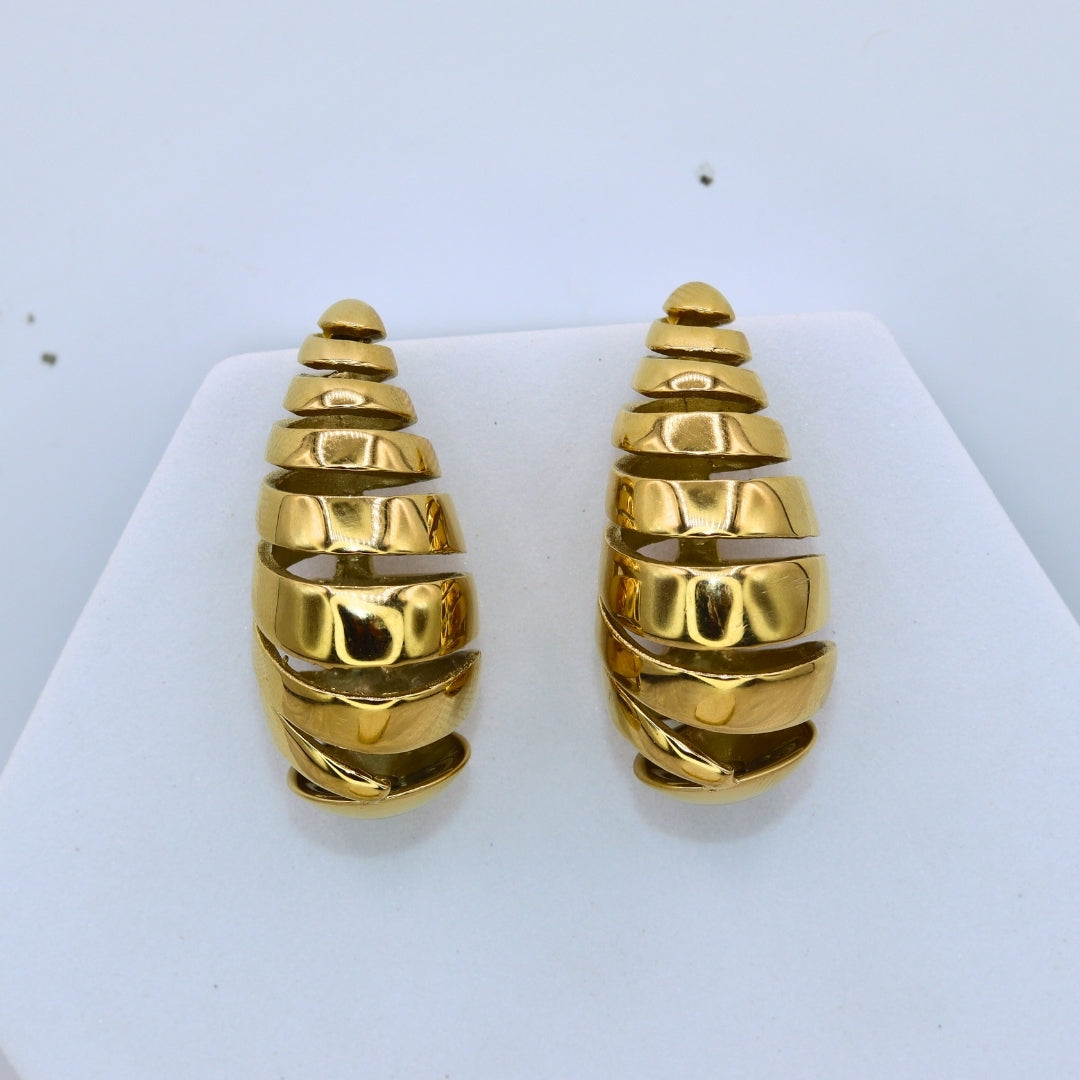 Chunky Croissant Stud Earrings - Adorn-iq