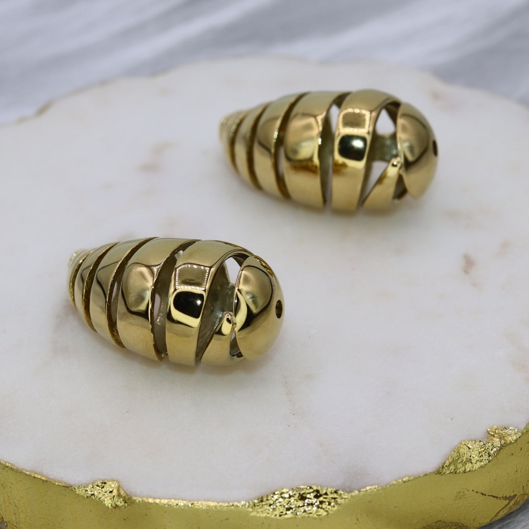 Chunky Croissant Stud Earrings - Adorn-iq