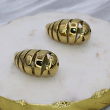 Chunky Croissant Stud Earrings - Adorn-iq
