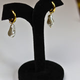 Chunky Pearl Drop Bali Hoops - Adorn-iq