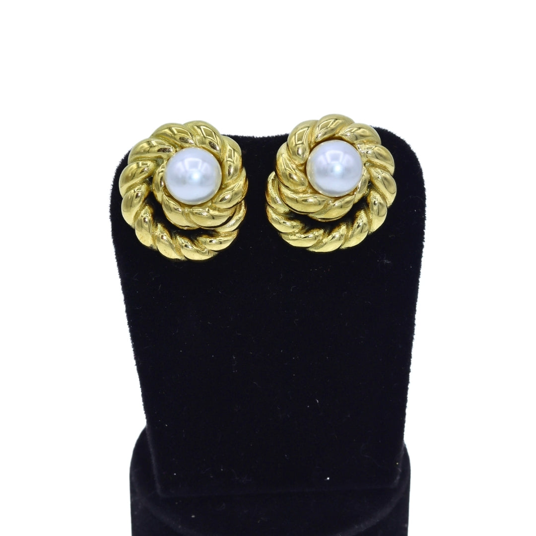 Chunky Pearl Stud Earrings - Adorn-iq