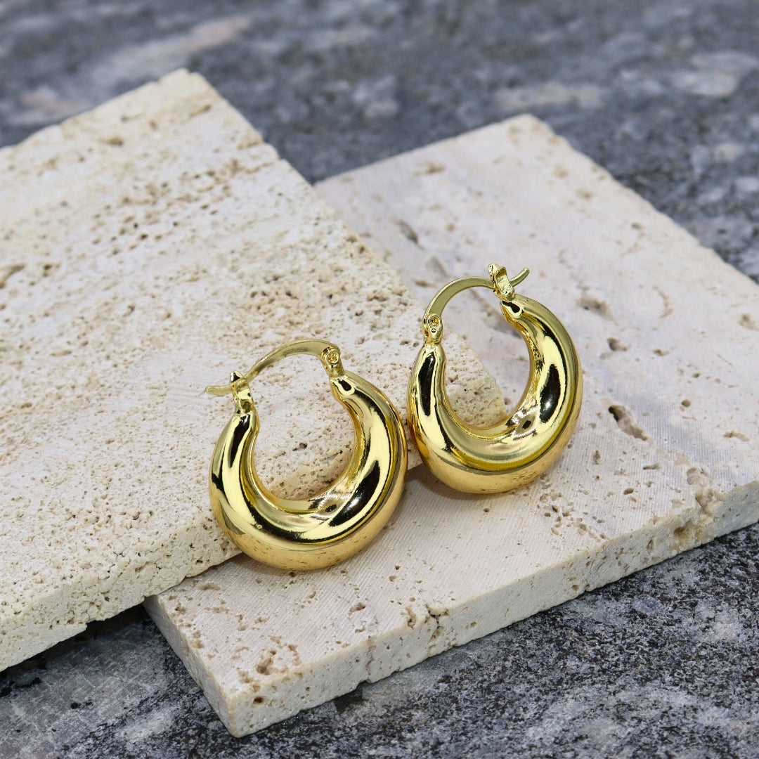Classic Gold Hoops - Adorn-iq