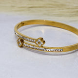 Cross Clover Bangle Bracelet - Adorn-iq