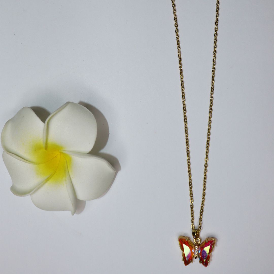Crystal Butterfly Necklace - Adorn-iq