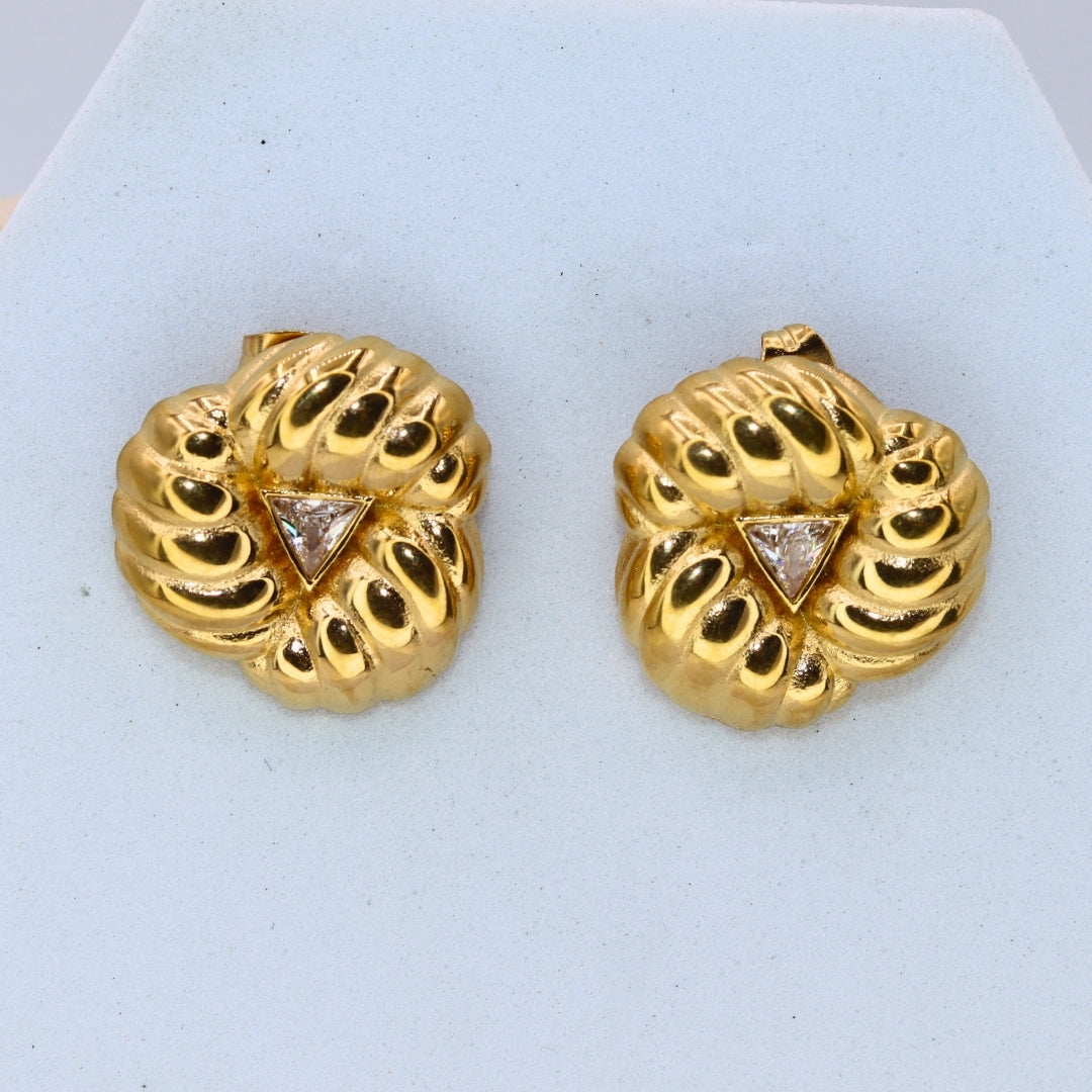 Cushion Stud Earrings - Adorn-iq
