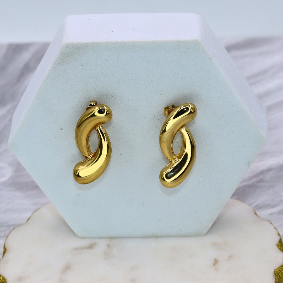 Double C Shape Stud Earrings - Adorn-iq