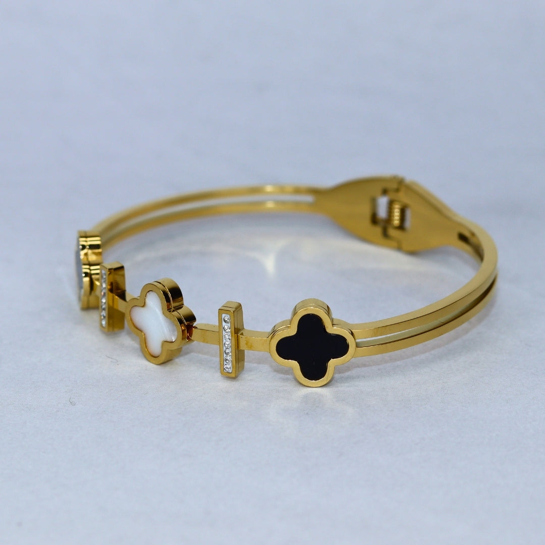 Dual-Tone Clover Bracelet - Adorn-iq