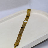 Dual Clover Band Chain Bracelet - Adorn-iq