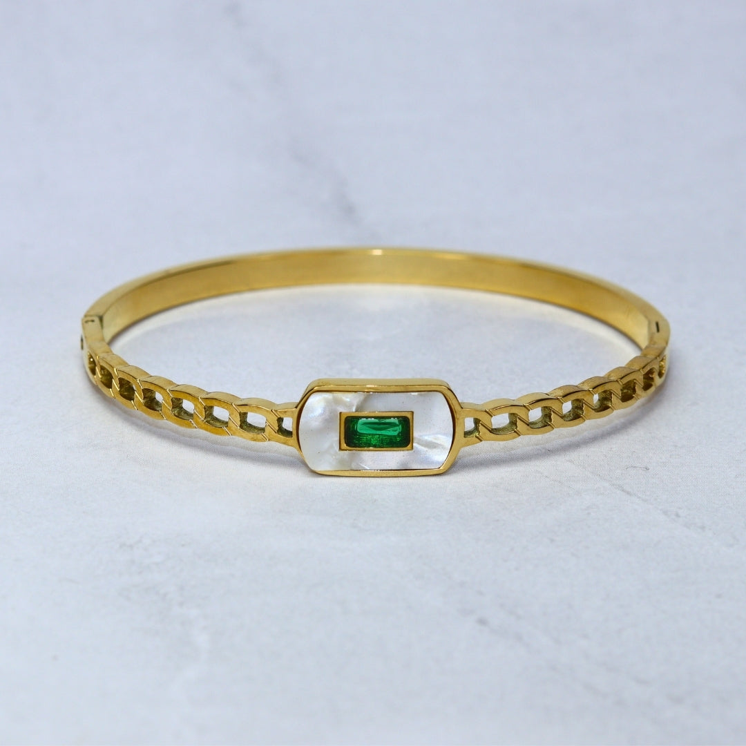 Emerald Mother Pearl Bracelet for women