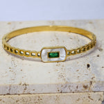 Emerald Mother Pearl Bracelet for women