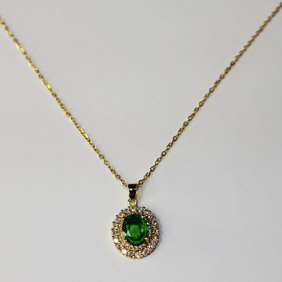 Emerald Zircon Necklace - Adorn-iq