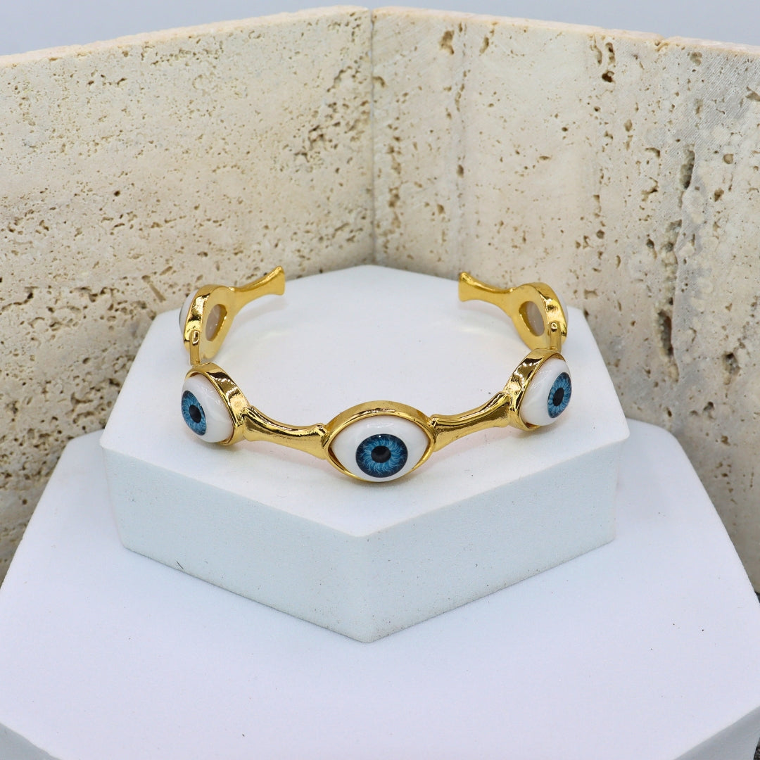 Evil Eye Cuff Bracelet - Adorn-iq