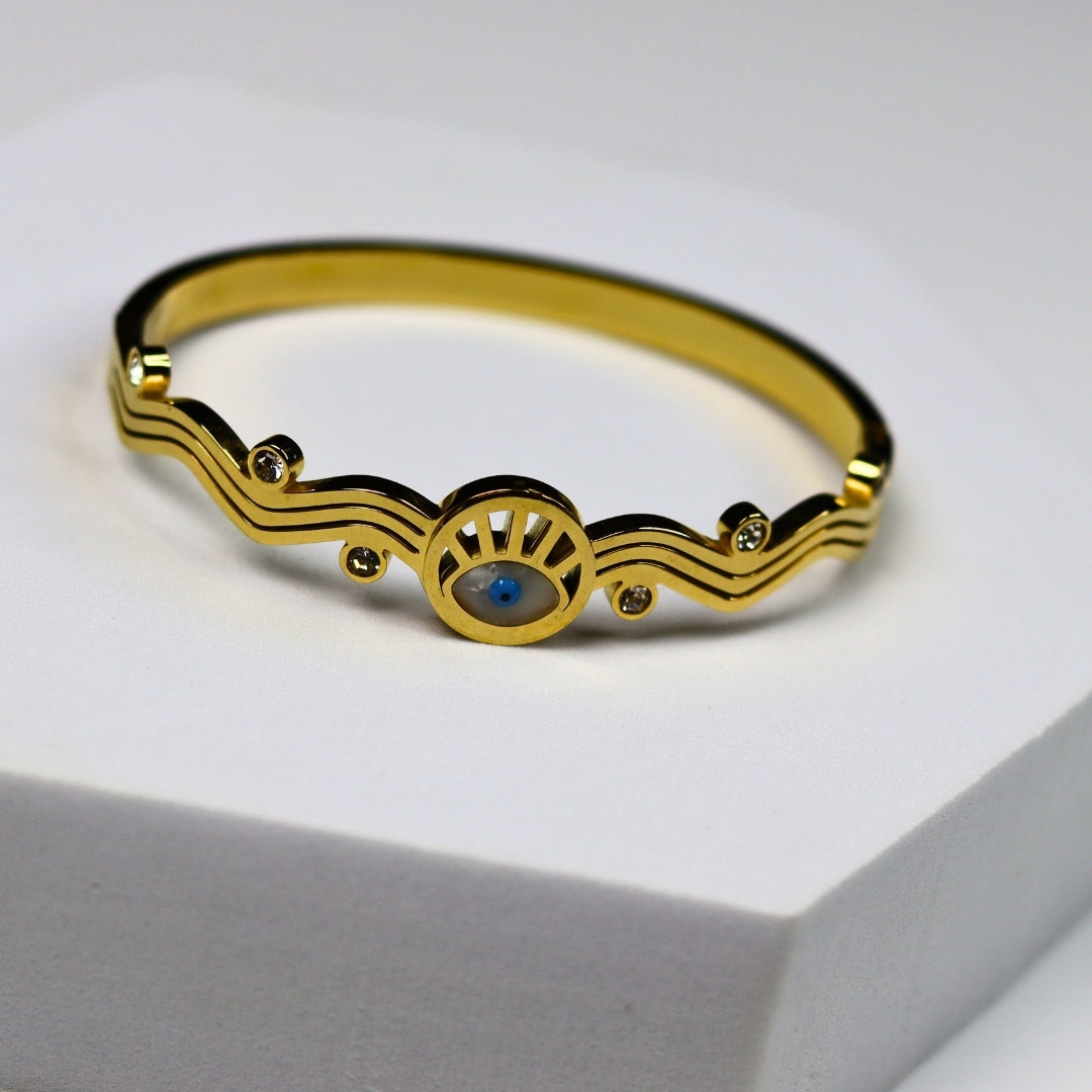 Evil Eye Wave Bracelet - Adorn-iq