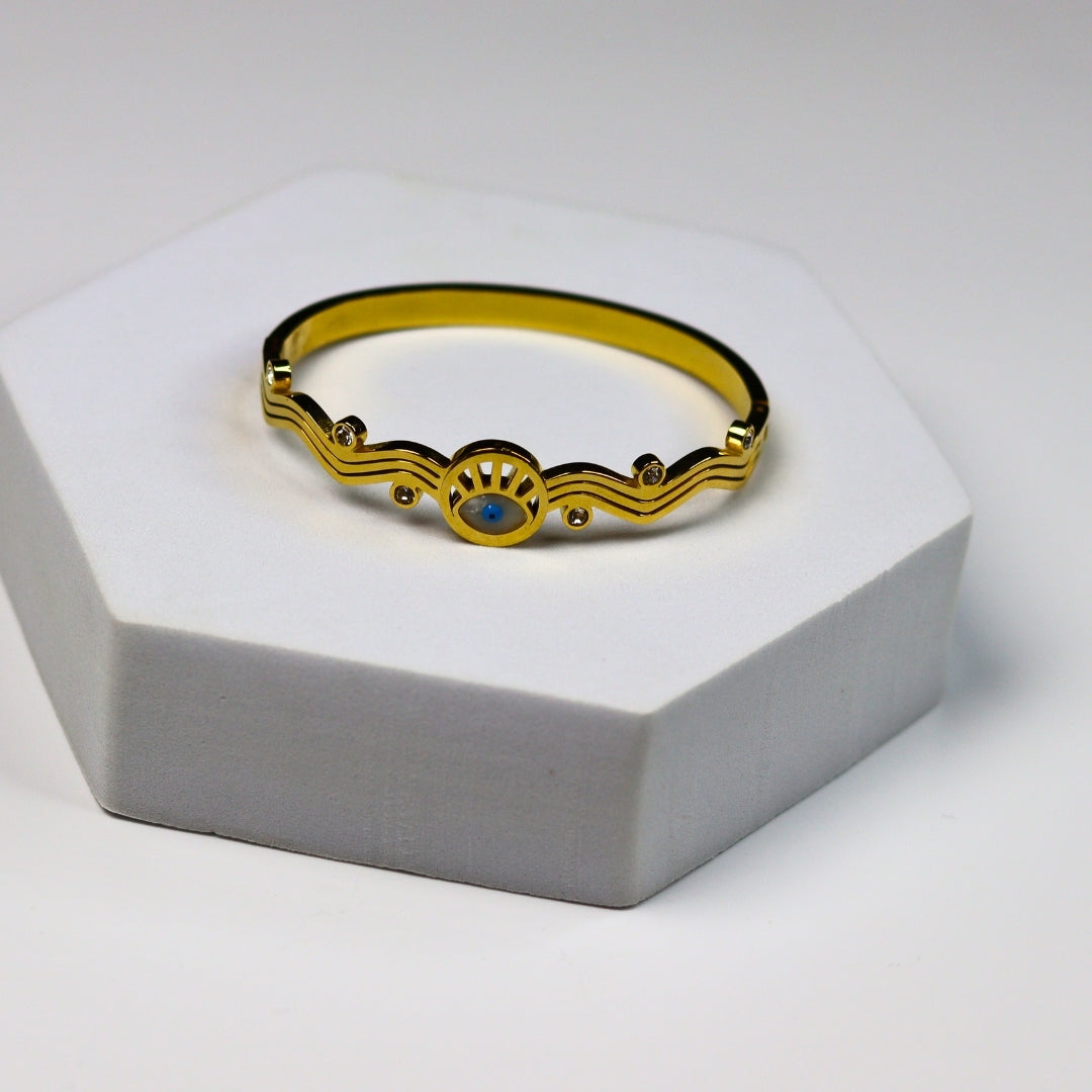 Evil Eye Wave Bracelet - Adorn-iq