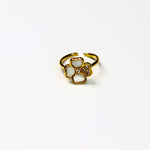 Floral Mother Pearl Ring - Adorn-iq