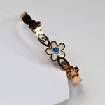 Floral Nazar Bangle Bracelet - Adorn-iq