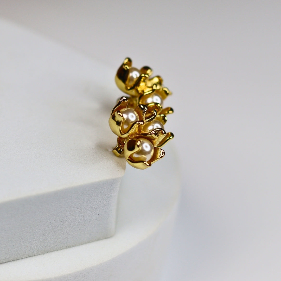Floral Pearl Earrings - Adorn-iq
