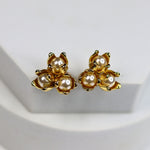 Floral Pearl Earrings - Adorn-iq