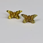 Gold Foil Butterfly Earrings - Adorn-iq