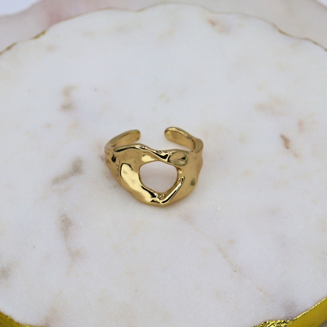 Gold Hallow Ring - Adorn-iq